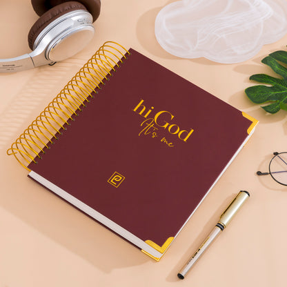 Hi God, It’s Me | Rosewood, Gold Foil - Preorder Only. Ships February 1, 2026. Receive Before Valentine's Day