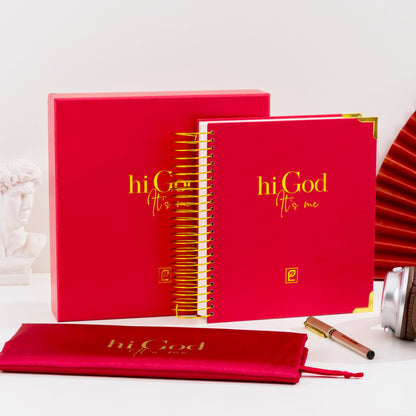 Hi God, It’s Me | Red, Gold Foil - Preorder Only. Ships February 1, 2026. Receive Before Valentine's Day